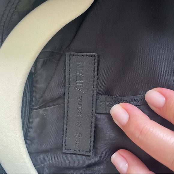 Rag and bone black leather jacket excellent condition - Picture 5 of 15
